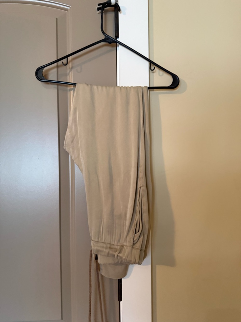 Jijil light taupe relaxed silk pants Small